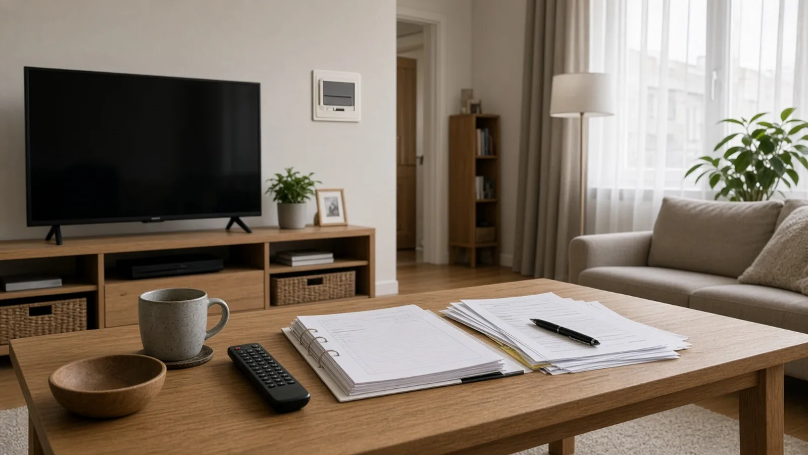 Checkliste und Wohnzimmer — kabelfernsehen anmelden mit KabelKlar